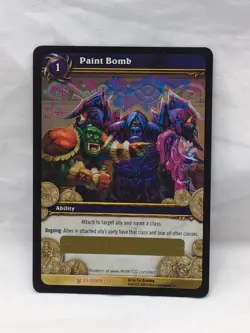 World Of Warcraft TCG Foil Paint Bomb Legendary Loot Card 1/3 - Image 1