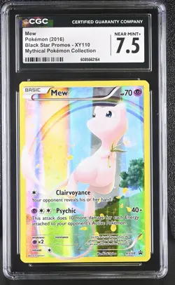 CGC 7.5 Mew 2016 Black Star Promos XY110 Pokemon Card - Image 1