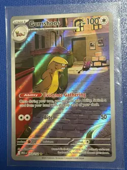 Gumshoos Illustration Rare 153/132 Mega Evolution Pokemon TCG Near Mint Card NM - Image 1