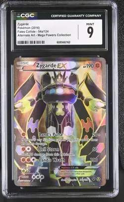 CGC 9 MINT Zygarde 2016 Fates Collide 54a/124 Alternate Art Pokemon Card - Image 1