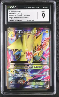 CGC 9 MINT M Manectric EX 2017 Phantom Forces 24a/119 Pokemon Card - Image 1