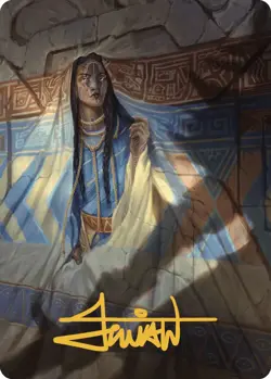 Whispersilk Cloak Art Card (Gold-Stamped Signature) - 80 / English / Near Mint - Image 1