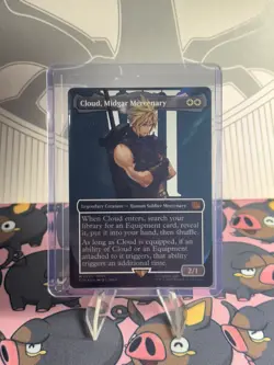 Cloud, Midgar Mercenary 0520 Borderless Surge Foil Final Fantasy MTG - Image 1