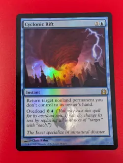 Cyclonic Rift Foil Return to Ravnica 2012 MTG LP Chris Rahn Commander Staple - Image 1