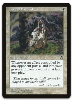 Sacred Ground Stronghold STH Magic MTG - Image 1