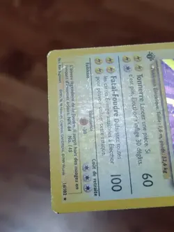 PL 1st Edition FRENCH Zapdos Electhor 1999 Pokemon TCG Base Holo 16/102 - Image 2