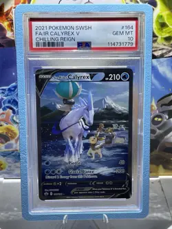 PSA 10 Ice Rider Calyrex V 164 Pokemon Chilling Reign Full Art Alternate Art Gem - Image 2