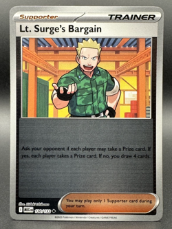 Lt. Surge's Bargain 120/132 | Mega Evolution | Reverse Holo | Pokemon (NM/LP) - Image 1