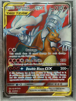 Pokemon Tag Team Reshiram & Charizard GX 194/214 Unbroken Bonds Holo PSA 10 - Image 2