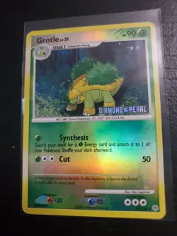 Pokemon Burger King Promos Grotle Diamond & Pearl Reverse Holo #49/130 - Image 1