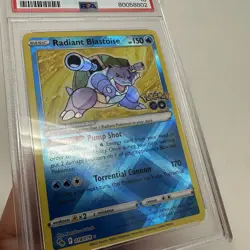 Pokemon PSA 10 GEM MINT Radiant Blastoise 018/078 Pokemon GO Holofoil 2022 - Image 3