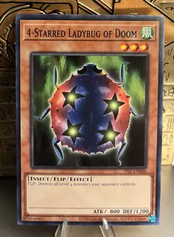 4-Starred Ladybug of Doom PSV-EN088 Pharaoh's Servant 25th Ann. Yugioh! NM - Image 1
