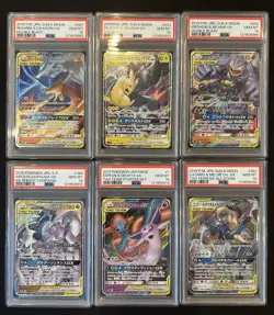 PSA 10 Pokemon Card Japanese Tag Team GX RR 6 Card Set Bulk Holo - Image 1
