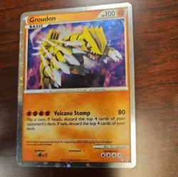 GROUDON SL4 *SHINY* POKEMON CALL OF LEGENDS UR HOLO FOIL TCG CARD 2010 NM - Image 2