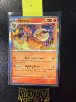 Flareon Holo NM 136/165 Scarlet & Violet 151 Pokemon Card Near Mint - Image 3