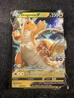 Pokemon Ultra Rare Holo Foil Dragonite V Card SWSH235 Promo - Image 1