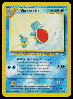 Pokemon Card - Wartortle Southern Islands 15/18 Non Holo - Image 1