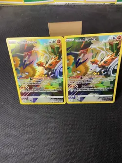 Pokemon Two GALARIAN ZAPDOS SWSH283 cards- Crown Zenith - RARE HOLO PROMO - MINT - Image 1