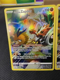 Pokemon Two GALARIAN ZAPDOS SWSH283 cards- Crown Zenith - RARE HOLO PROMO - MINT - Image 5