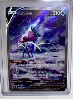 Pokemon TCG Suicune v GG38/GG70 Crown Zenith Ultra Rare Holo Card #10 - Image 1