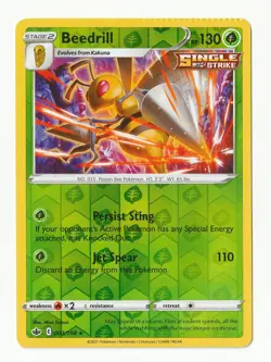 (ERROR CARD CRIMP MISCUT) Beedrill 003/198 Reverse Holo - Pokemon - Image 1
