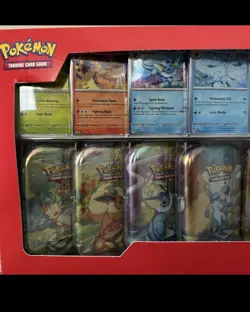 Pokemon TCG Prismatic Evolutions 8 Mini-Tin Bundle + Holo Cards From Costco - Image 2