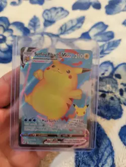 Surfing Pikachu Vmax 009/025 Celebrations NM Full Art Ultra Rare Pokemon Card - Image 1