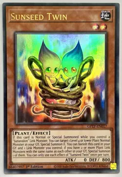 GTFP-EN017 Sunseed Twin - Ultra Rare 1st Edition Near Mint YuGiOh Card - Image 1