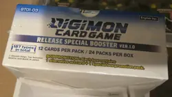 Bandai Digimon Card Game BT01-03 Release Special Booster Ver.1 Booster Box 811039034320 - Image 2