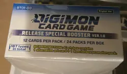 Bandai Digimon Card Game BT01-03 Release Special Booster Ver.1 Booster Box 811039034320 - Image 3