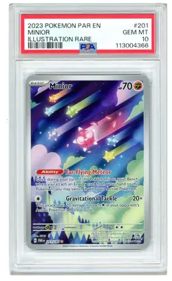 Minior Paradox Rift IR Holo Pokemon Card 201/182 PSA 10 - Image 1