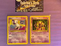 Mew Mewtwo 8 14 Black Star Promo Rare Pokemon Cards - Image 1