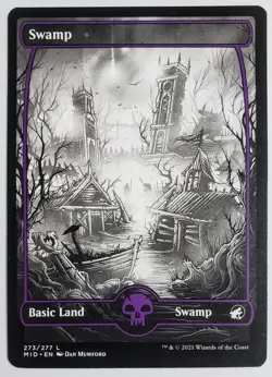 X 1 Swamp 273 Innistrad Midnight Hunt Land Magic The Gathering LP MTG - Image 1