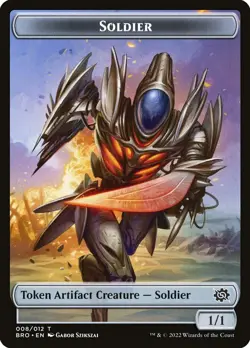 4x Soldier Token Artifact Creature (various art) - NM - The Brothers' War - Image 2