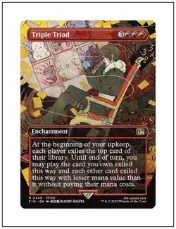 1x Triple Triad, Borderless Art, Magic the Gathering MTG NM - Image 1