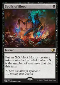 MTG Spoils of Blood, Commander 2014, Heavily Played, English - Image 1