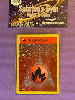 Fire Energy Reverse Holo WotC 2002 Energize League Promo Rare Pokemon Card - Image 1