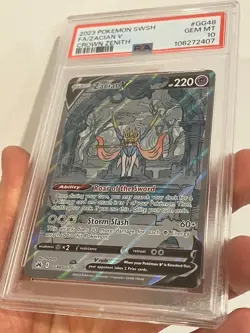 PSA 10 GEM MINT ZACIAN V ALT ART GG48/GG70 CROWN ZENITH 2023 POKEMON TCG - Image 4