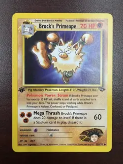 Pokemon TCG: 2000 Gym Challenge 1st Edition Brock's Primeape 35/132 Uncommon LP - Image 1