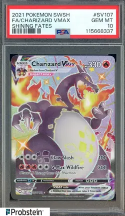 2021 Pokemon SWSH Shining Fates #SV107 Charizard Vmax FA PSA 10 GEM MINT - Image 1
