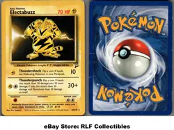 2000 Pokemon, Base Set 2, #24/130 Electabuzz, Rare - Image 1