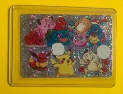 PIKACHU MEOWTH EEVEE Squirtle Charmander Pokemon Vending Prism Sticker NM Foil - Image 1