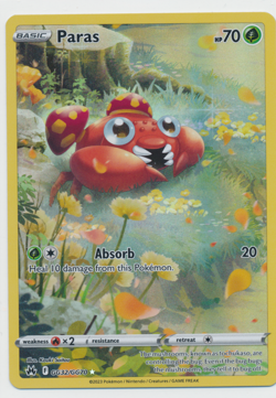 Pokemon TCG Paras GG32/GG70 Sword & Shield Crown Zenith Galarian Gallery NM - Image 1