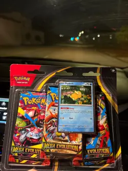 Pokemon TCG Mega Evolution 3 Pack Blister ** Set of 4[Psyduck Promo]- In Hand** - Image 1