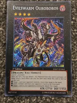 Yugioh Evilswarm Ouroboros HA07-EN065 Secret Rare 1st Ed VLP - Image 1