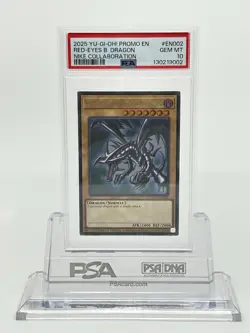 PSA 10 Yugioh Red-Eyes Black Dragon Nike Worlds Promo NKC1-EN002 Collaboration - Image 1