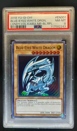 2018 Yu-Gi-Oh! Legendary Collection Kaiba Blue-Eyes White Dragon #EN001 PSA 8 - Image 1