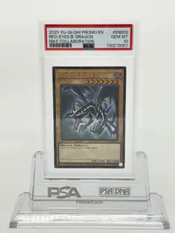 PSA 10 Yugioh Red-Eyes Black Dragon Nike Worlds Promo NKC1-EN002 Collaboration - Image 1