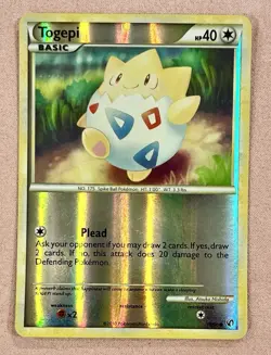 Togepi | HGSS Undaunted | 70/90 | Reverse Holo | Pokemon Card TCG | LP - Image 1