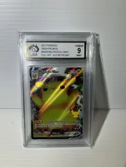 Graded Pikachu Vmax 2021 Pokemon Celebrations Black Star Promo Card CGA 9 Mint - Image 1